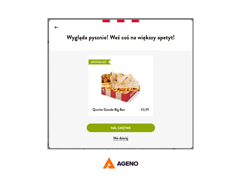 Przykład strategii up-selling w sprzedaży internetowej