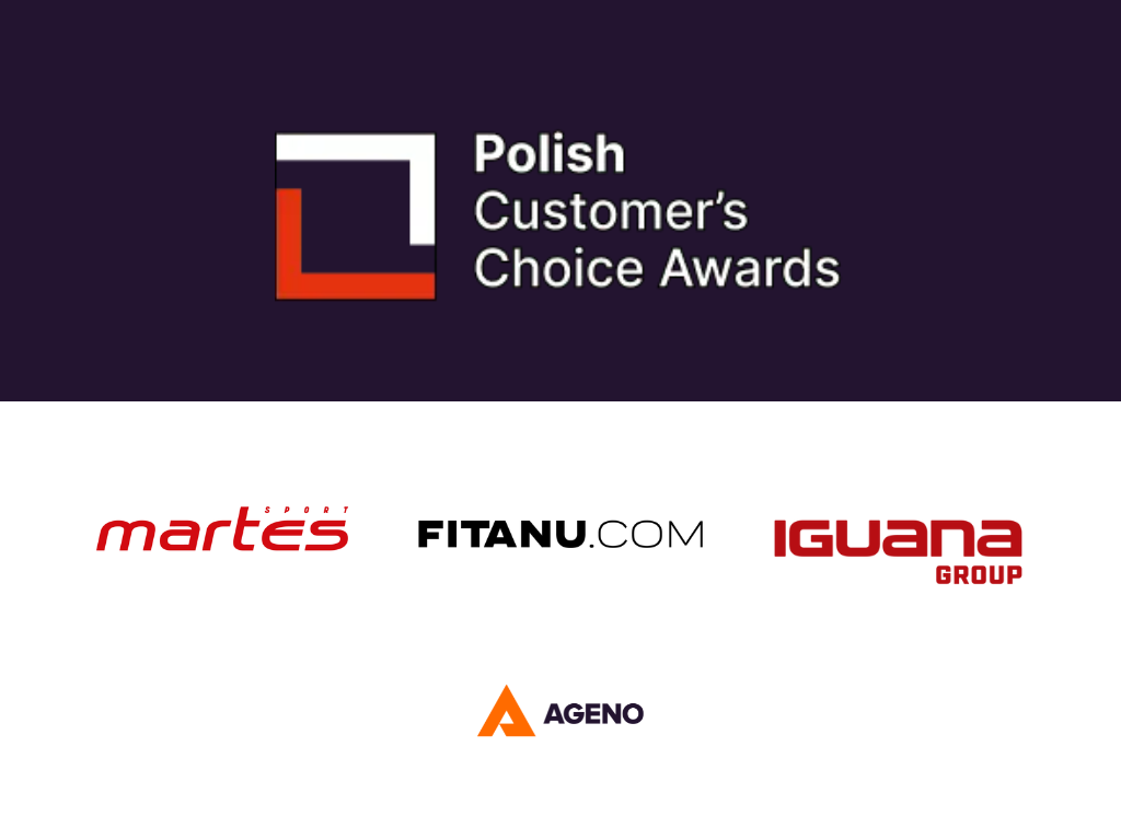 Wyróżnienie Polish Customer's Choice Awards dla sklepów internetowych Martes Sport, Fitanu i Iguana
