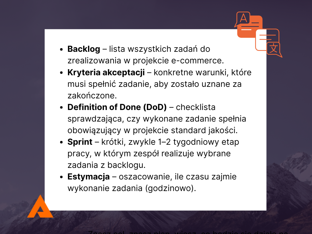 Definicje elementów procesu wdrożenia e-commerce