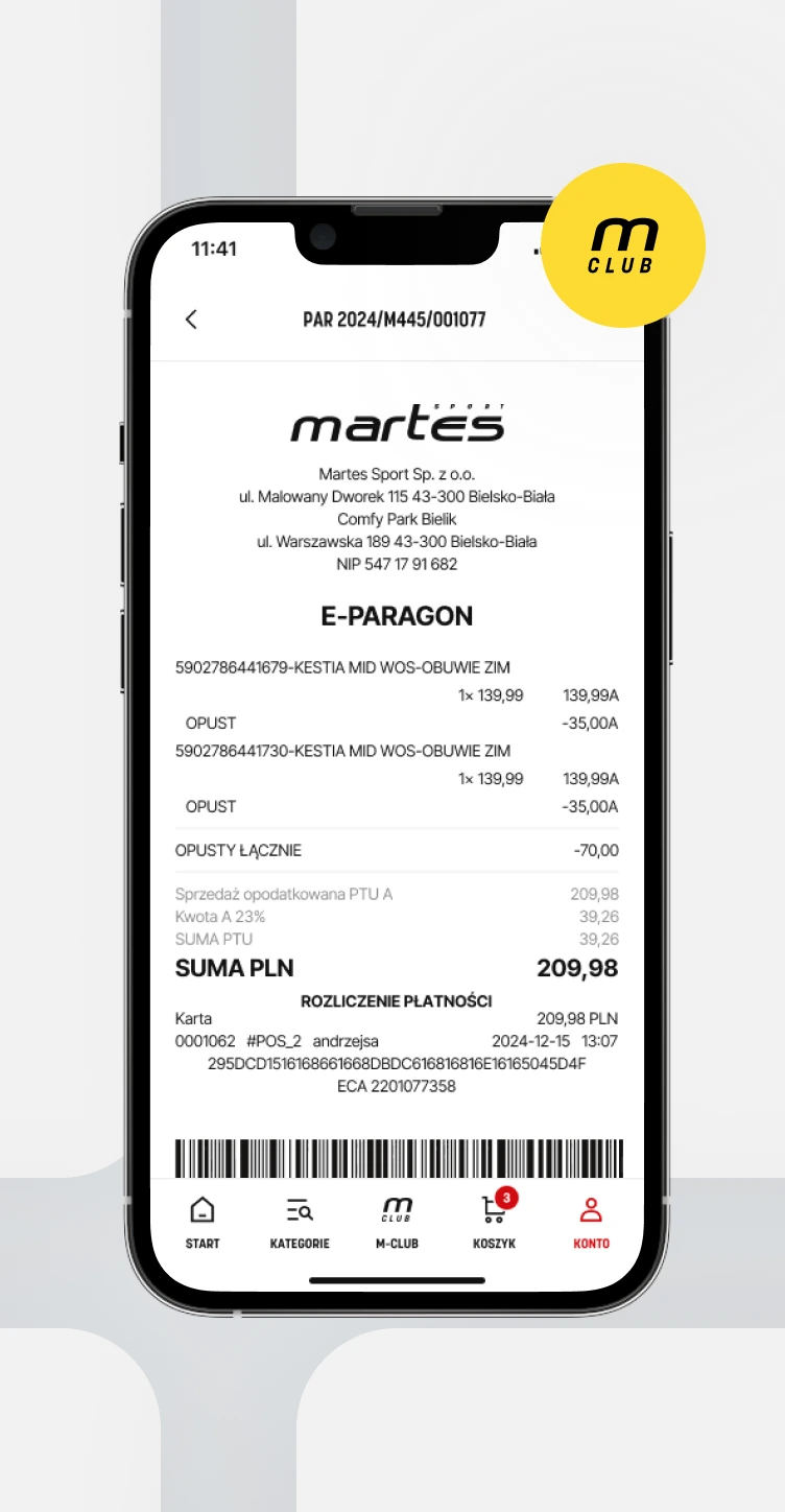 Aplikacja mobilna e-commerce e-paragon