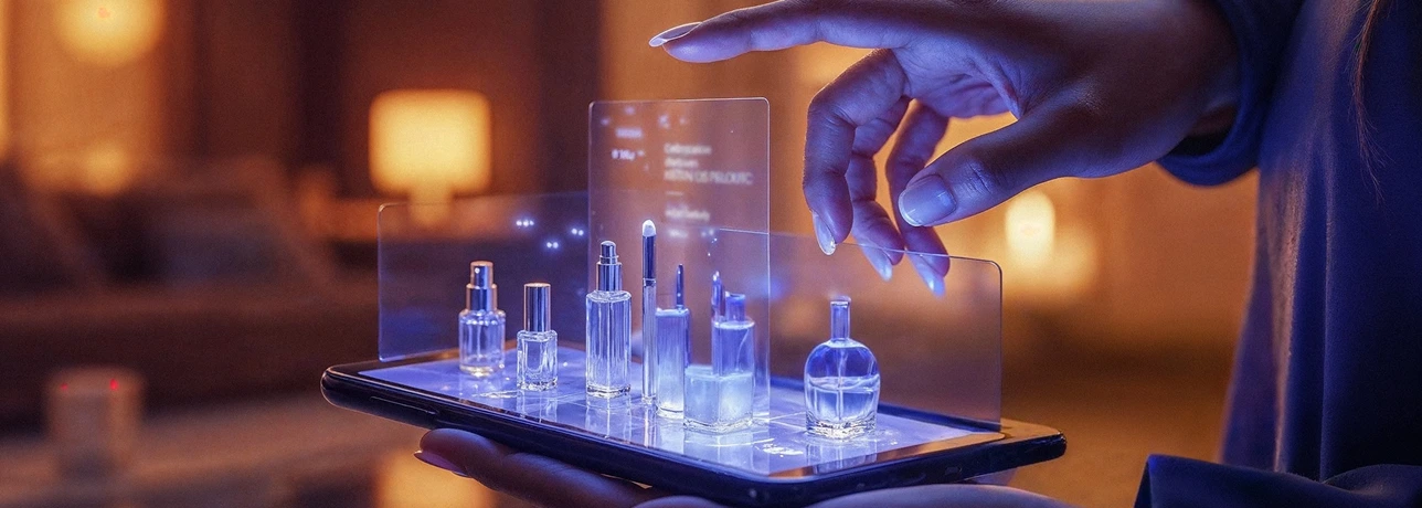 Futurystyczna ilustracja zakup&oacute;w za pomocą agentic commerce