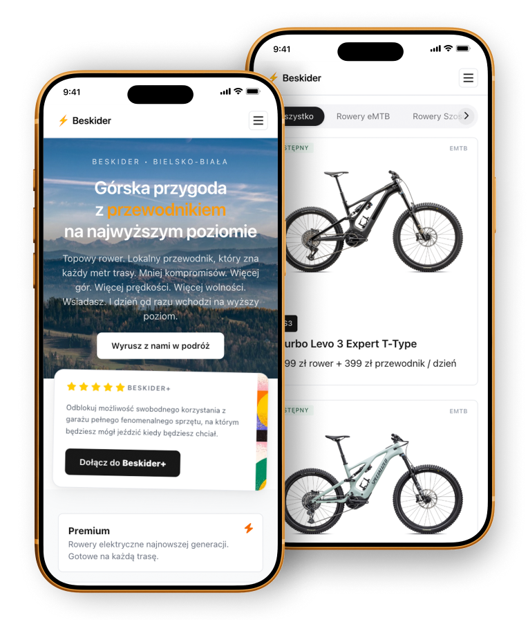 E-commerce dla wypożyczalni rower&oacute;w - realizacja Ageno